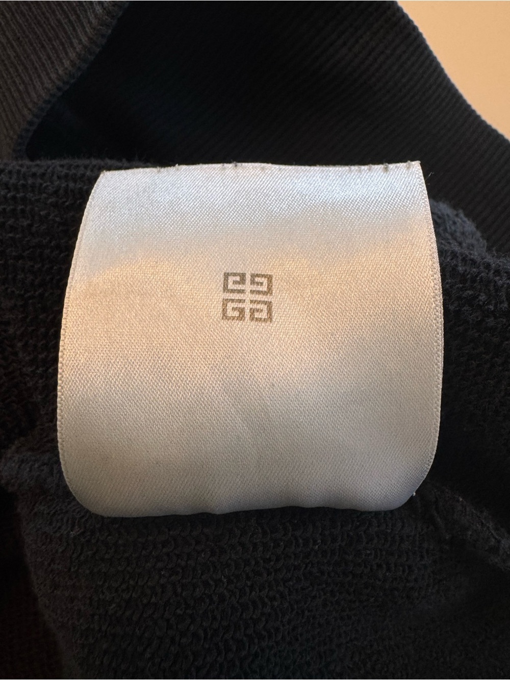 Givenchy Archetype Curved Logo Hoodie Black Cotton Fleece Size XL - Picture 12 of 12